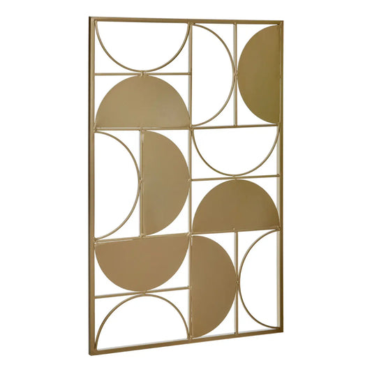 Trento Metal Semicircle Wall Art In Gold
