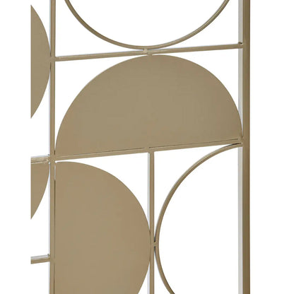 Trento Metal Semicircle Wall Art In Gold