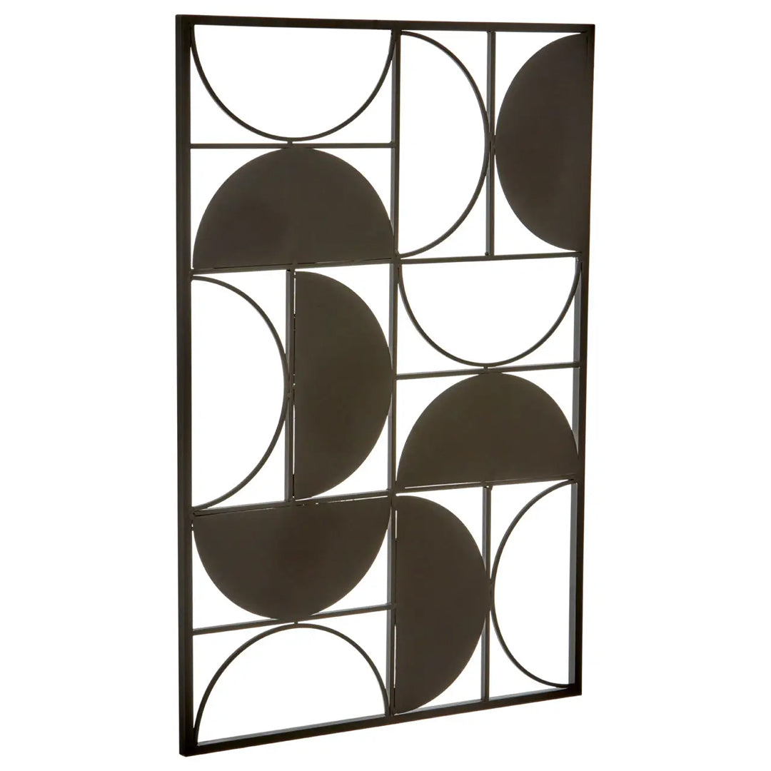 Trento Metal Semicircle Wall Art In Black