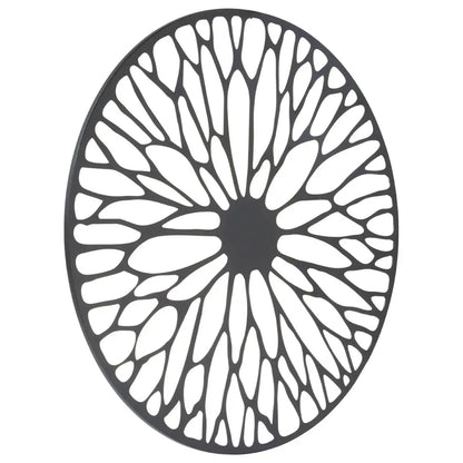 Trento Metal Large Floral Design Wall Art In Black