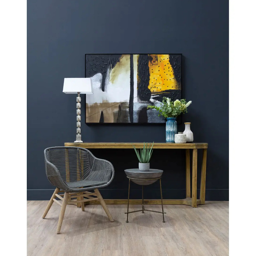 Astratto Wall Art In Black And Ochre