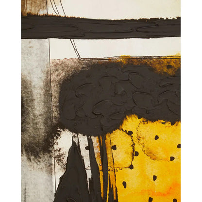 Astratto Wall Art In Black And Ochre
