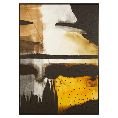 Astratto Wall Art In Black And Ochre