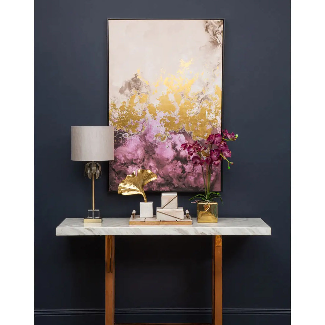Astratto Wall Art In Cream And Mauve