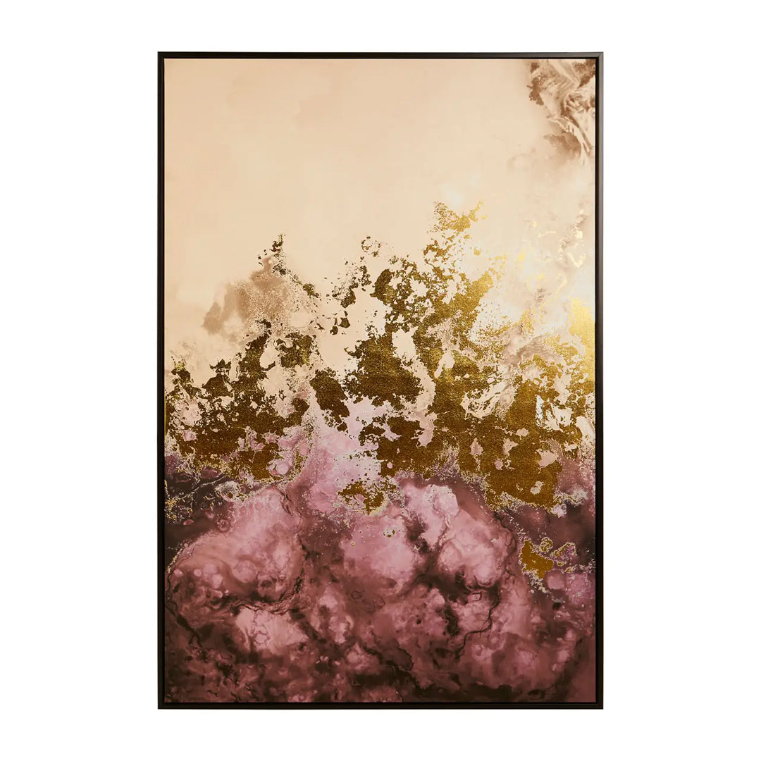 Astratto Wall Art In Cream And Mauve