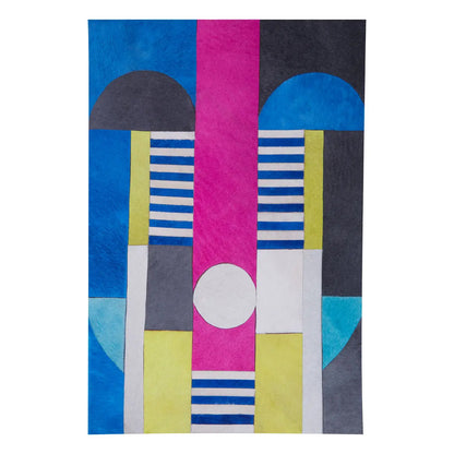 Safira Genuine Leather Wall Art In Multicoloured