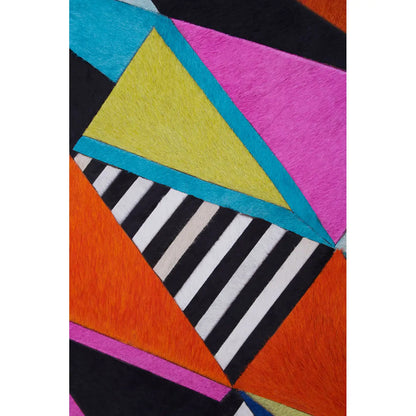 Safira Genuine Leather Wall Art In Multicolour