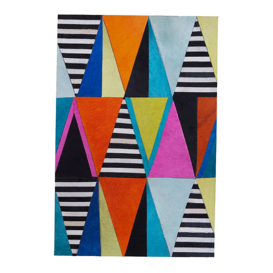 Safira Genuine Leather Wall Art In Multicolour