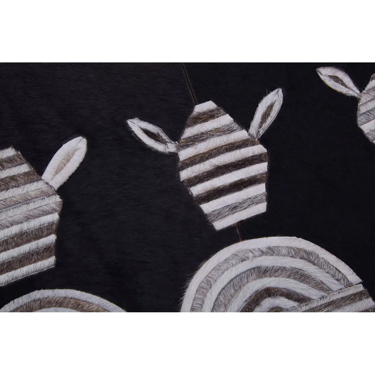 Safira Leather Patchwork Zebra Wall Art