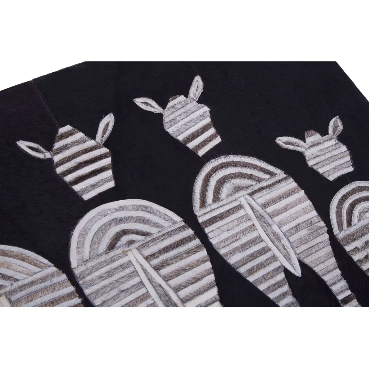 Safira Leather Patchwork Zebra Wall Art