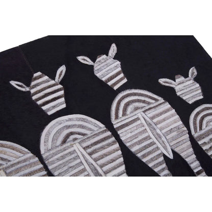 Safira Leather Patchwork Zebra Wall Art