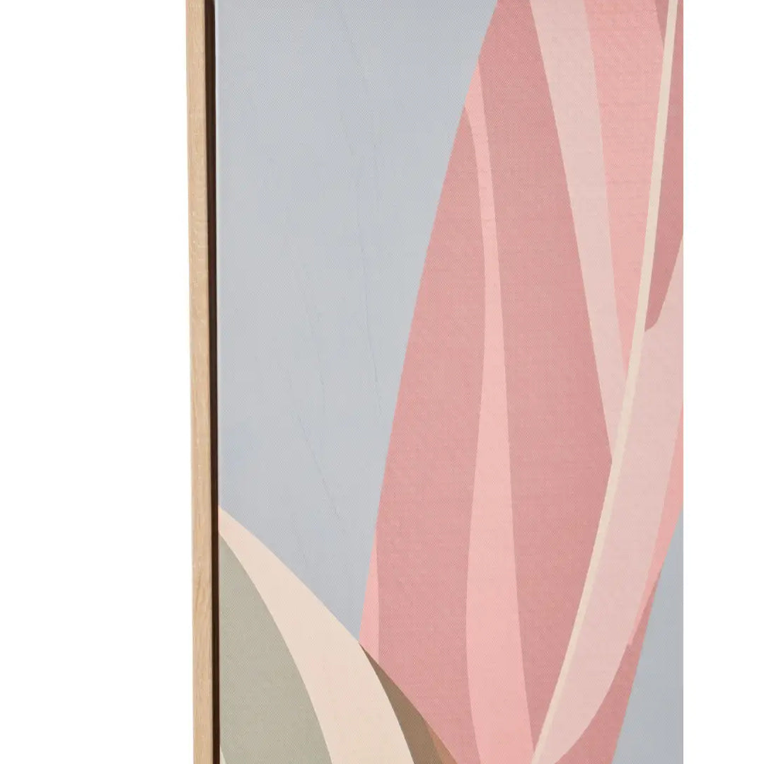 Astratto Pastel Leaves Canvas Wall Art