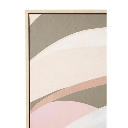 Astratto Canvas Leaf Design Wall Art In Soft Pastel Hues