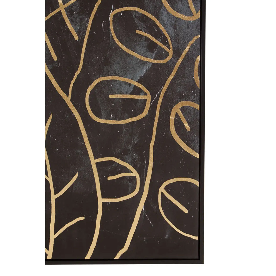 Astratto Canvas Wall Art In Black and Gold