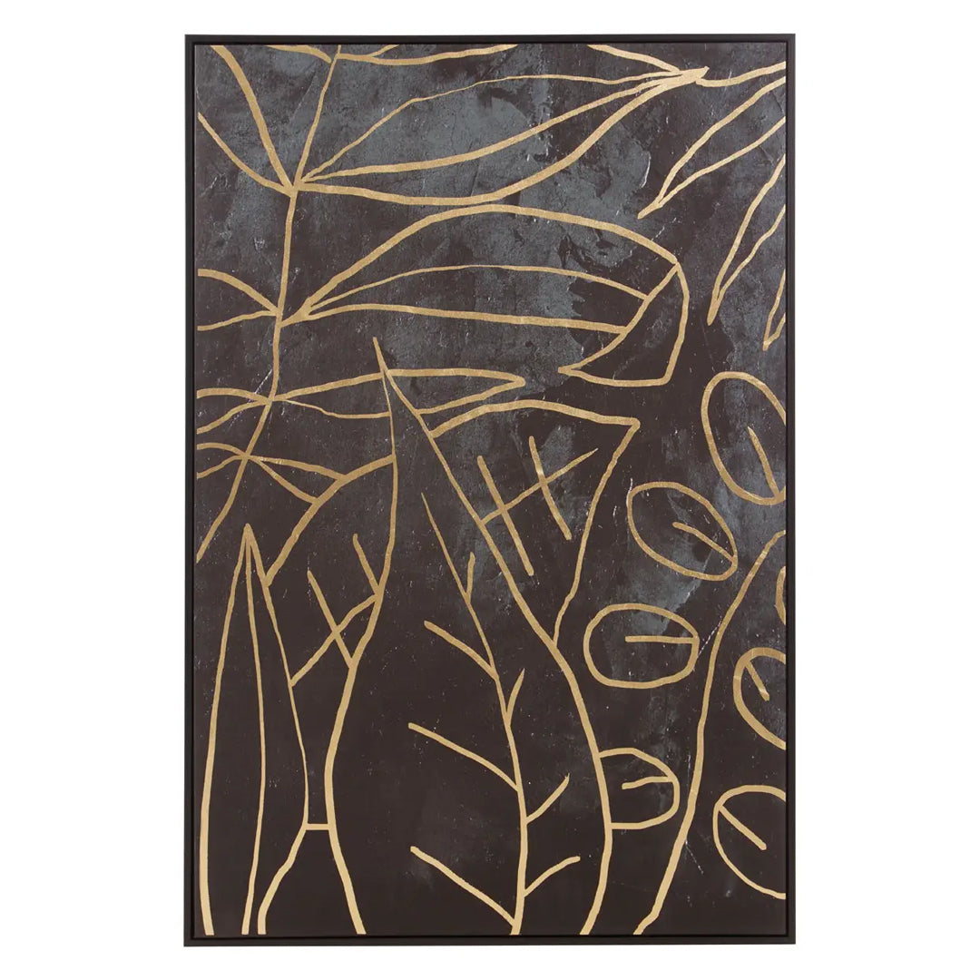 Astratto Canvas Wall Art In Black and Gold