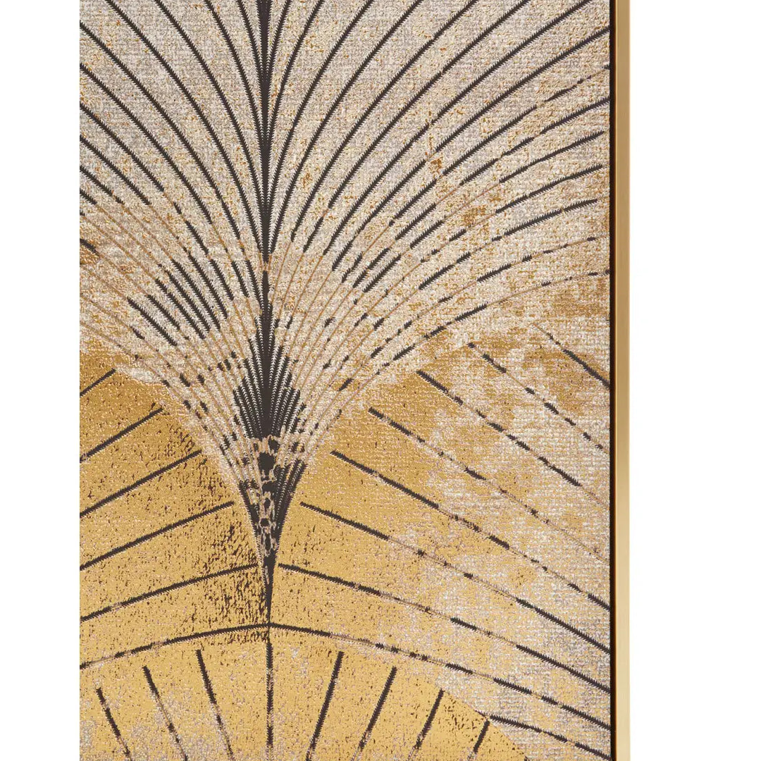 Astratto Canvas Wall Art In Grey and Gold