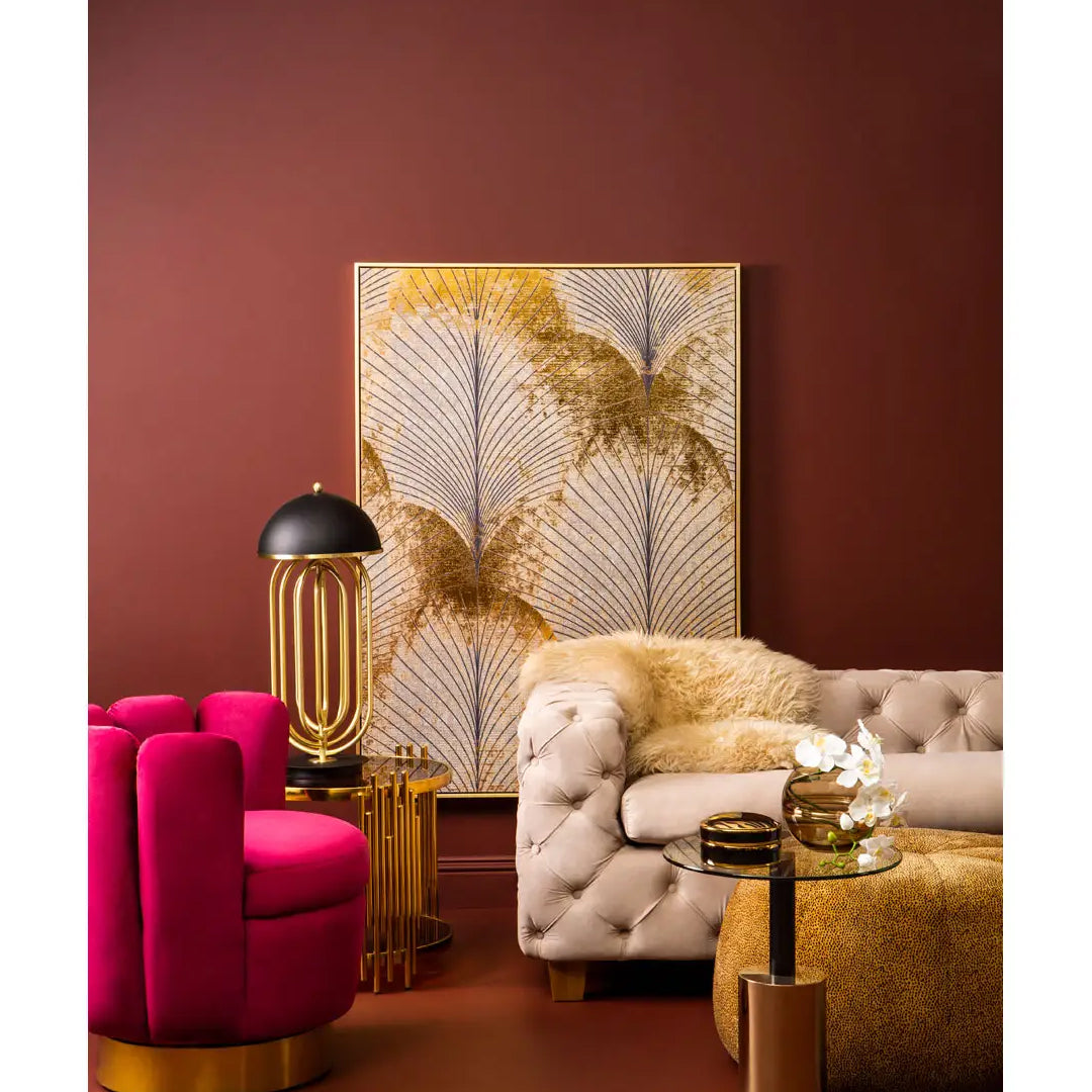 Astratto Canvas Wall Art In Grey and Gold