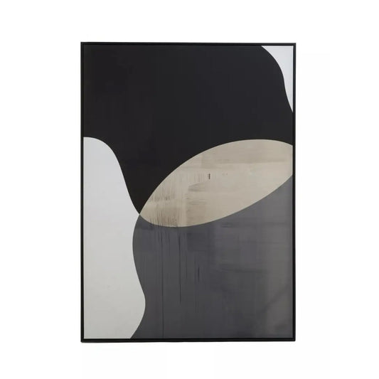 Astratto Abstract Design Wooden Wall Art In Black