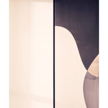 Astratto Abstract Design Wooden Wall Art In Black