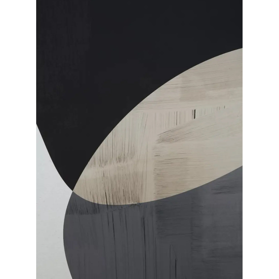 Astratto Abstract Design Wooden Wall Art In Black