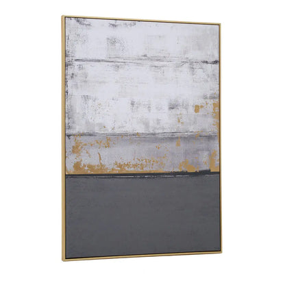 Astratto Foil Wall Art In Grey And Gold