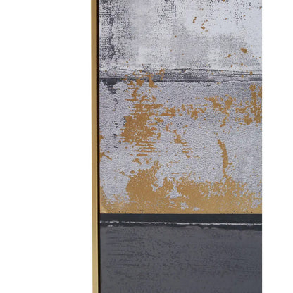 Astratto Foil Wall Art In Grey And Gold