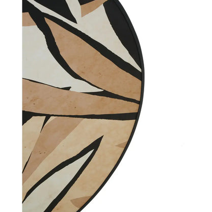 Astratto Round Wall Art In Black And Natural