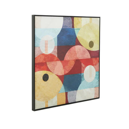 Astratto Square Wall Art In Overlapping Multicolour
