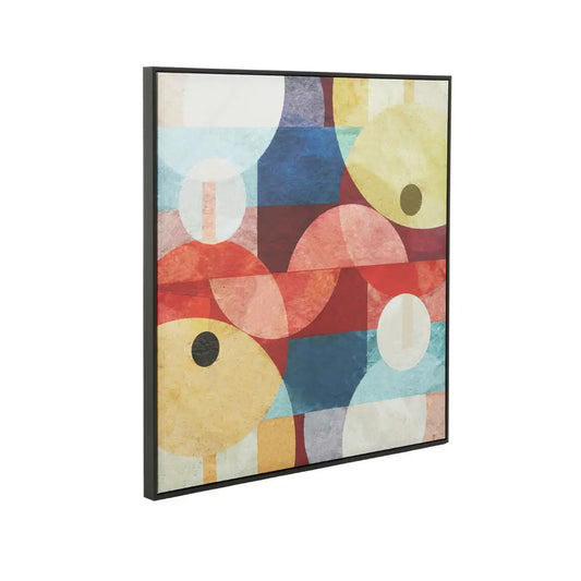 Astratto Square Wall Art In Overlapping Multicolour