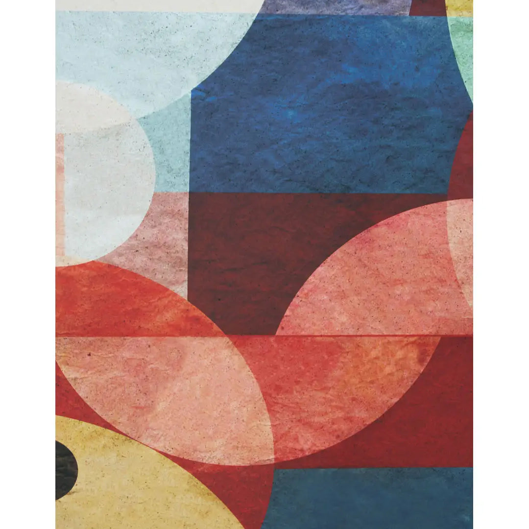Astratto Square Wall Art In Overlapping Multicolour