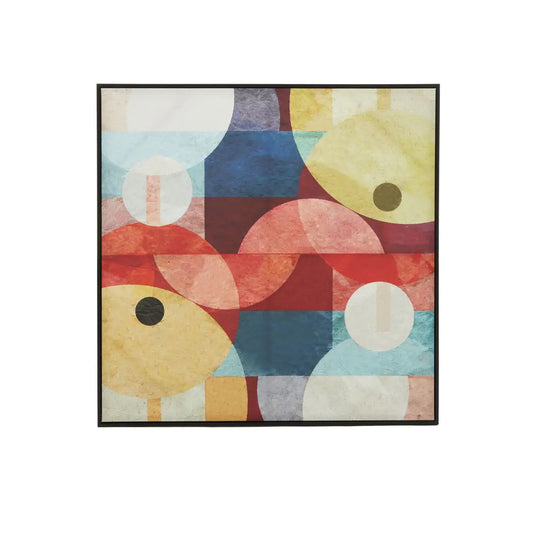Astratto Square Wall Art In Overlapping Multicolour