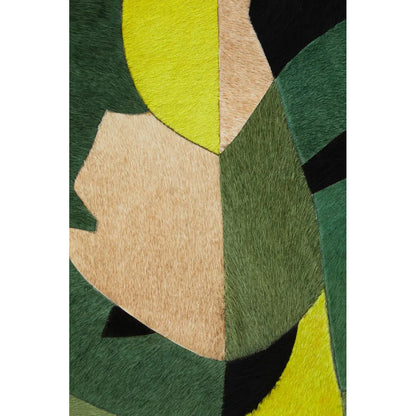 Safira Botanical Hair On Leather Print Wall Art In Green