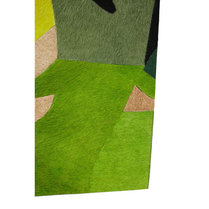 Safira Botanical Hair On Leather Print Wall Art In Green