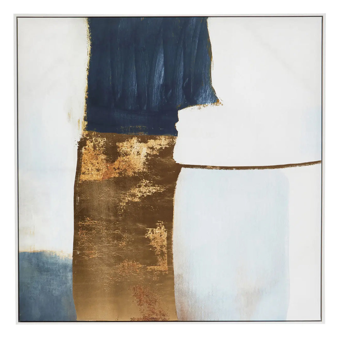 Astratto Foil Wall Art In Blue And Gold