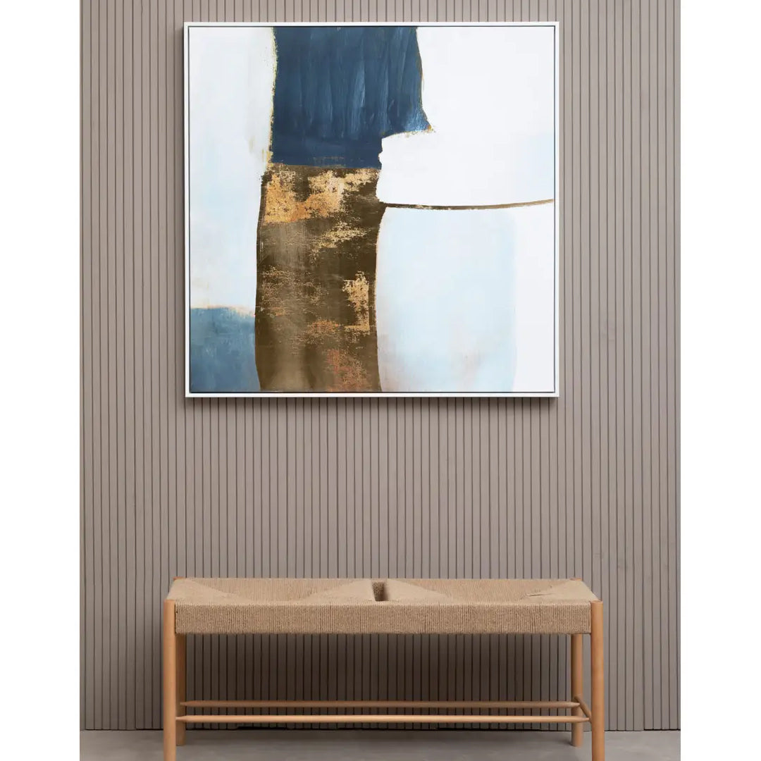 Astratto Foil Wall Art In Blue And Gold