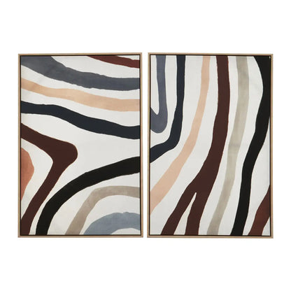 Astratto Set Of 2 Wall Art In Multi Coloured