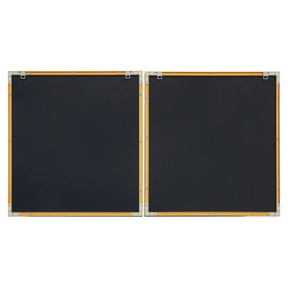 Nason Set Of 2 Abstract Wall Art In Blue, Gold And Neutral Tones