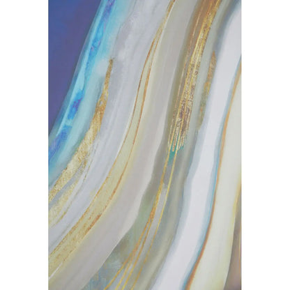 Nason Set Of 2 Abstract Wall Art In Blue, Gold And Neutral Tones