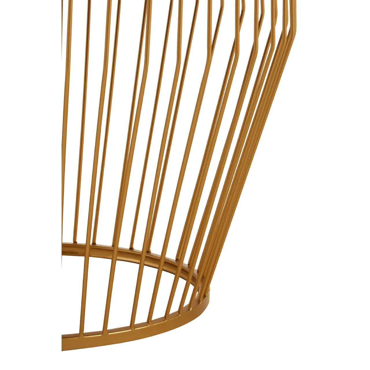 Avantis Mirrored Tapered Design Side Table With Gold Frame