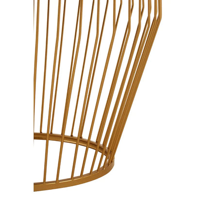 Avantis Mirrored Tapered Design Side Table With Gold Frame