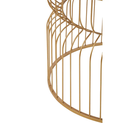 Avantis Round Mirrored Side Table With Gold Metal Frame