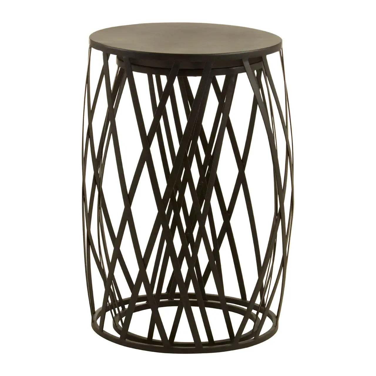 Avantis Round Set Of 2 Side Tables With Gold Metal Frame