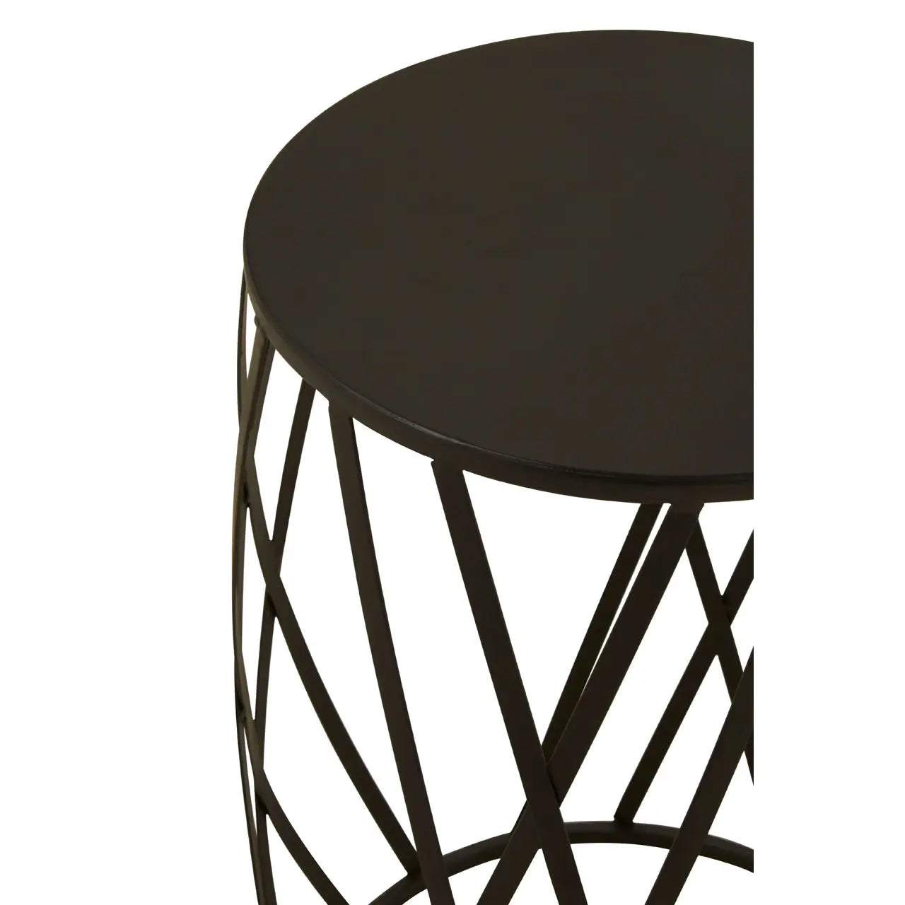 Avantis Round Set Of 2 Side Tables With Gold Metal Frame