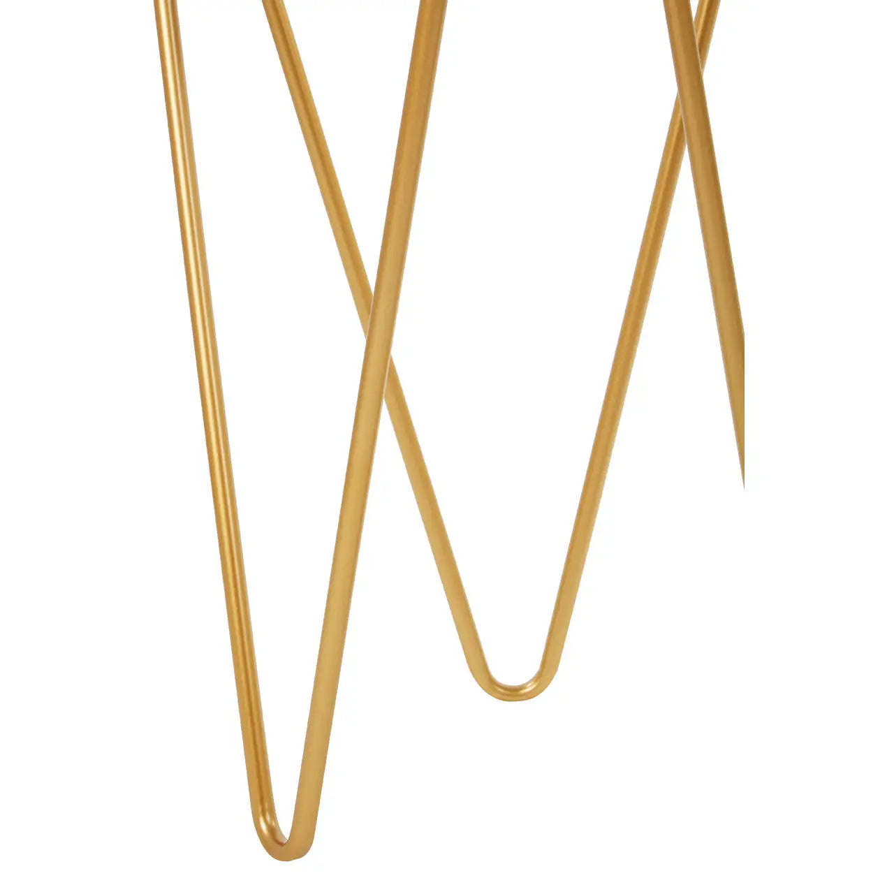 Avantis Mirrored Glass Set Of 2 Side Tables With Gold Triangle Frame