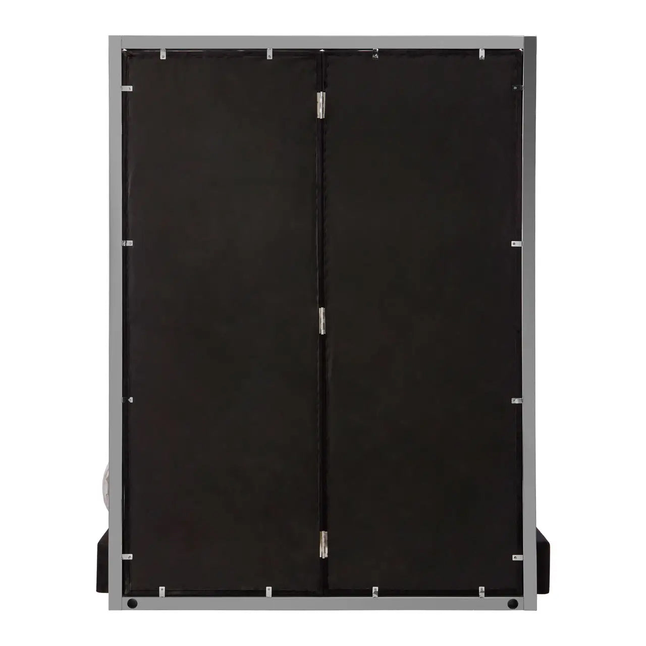 Piermount Velvet Double Bed In Black
