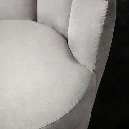 Beauly Velvet Tub Chair In Grey With Gold Stainless Steel Base