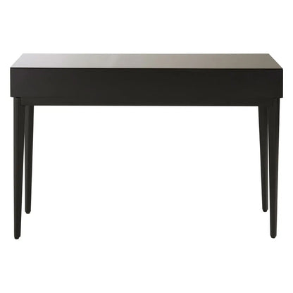 Rovigo Mirrored Glass Console Table With Black Wooden Base