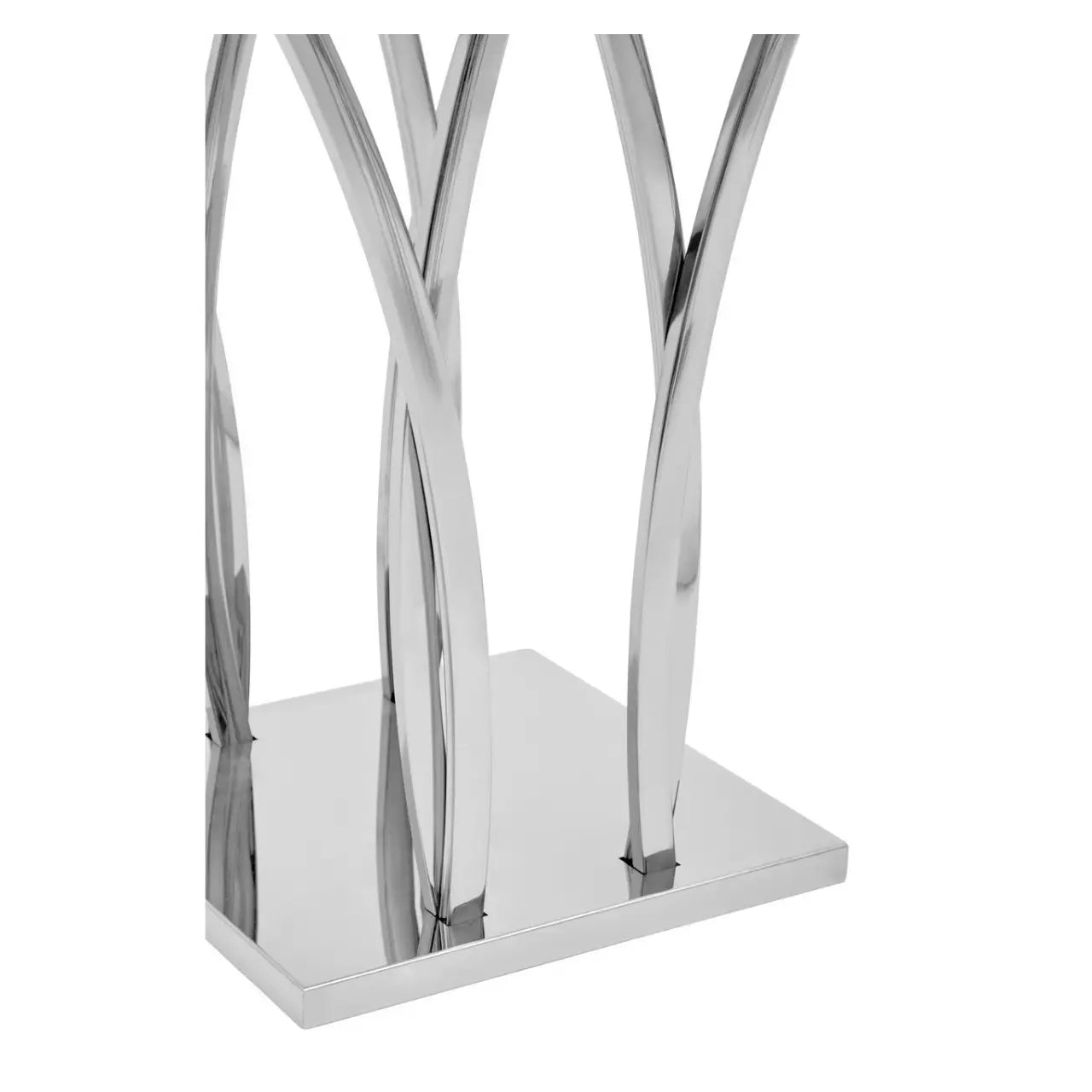Arenza Black Marble Side Table With Silver Base