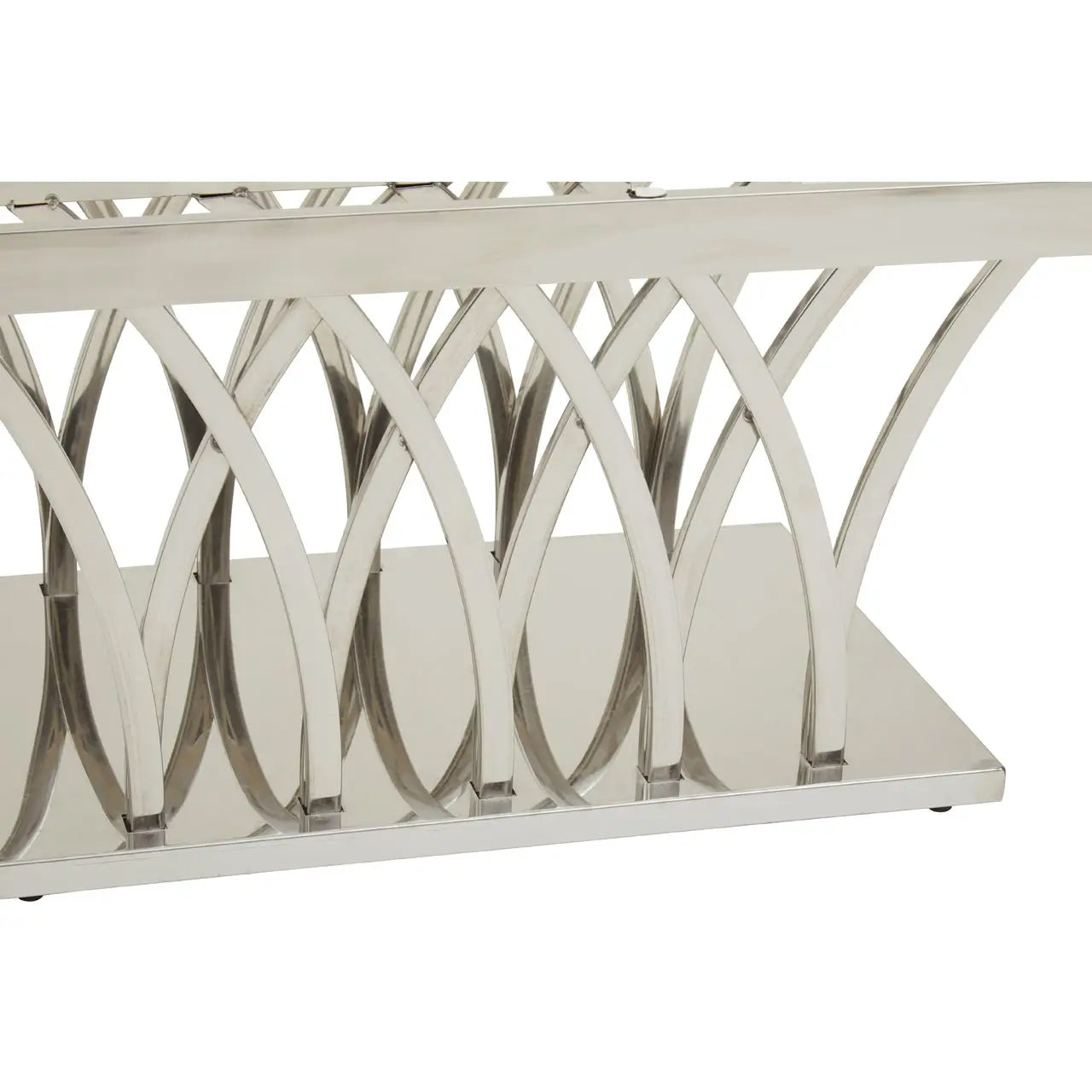 Arenza Black Marble Coffee Table With Silver Base