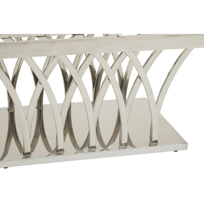 Arenza Black Marble Coffee Table With Silver Base